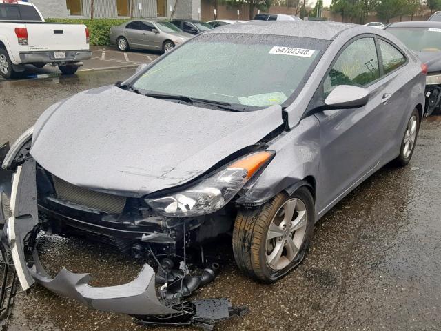 KMHDH6AEXDU017258 - 2013 HYUNDAI ELANTRA CO GRAY photo 2