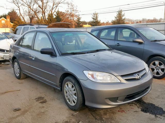 1HGES16564L020364 - 2004 HONDA CIVIC LX GRAY photo 1