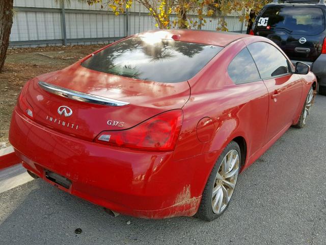 JNKCV64EX8M110953 - 2008 INFINITI G37 BASE RED photo 4