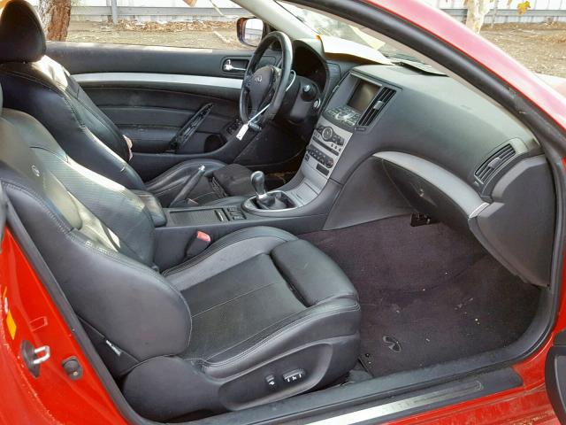 JNKCV64EX8M110953 - 2008 INFINITI G37 BASE RED photo 5