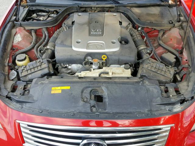 JNKCV64EX8M110953 - 2008 INFINITI G37 BASE RED photo 7