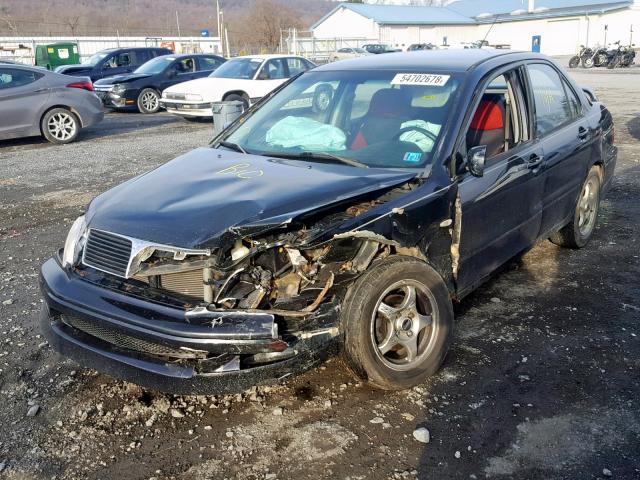 JA3AJ86E13U077216 - 2003 MITSUBISHI LANCER OZ BLACK photo 2