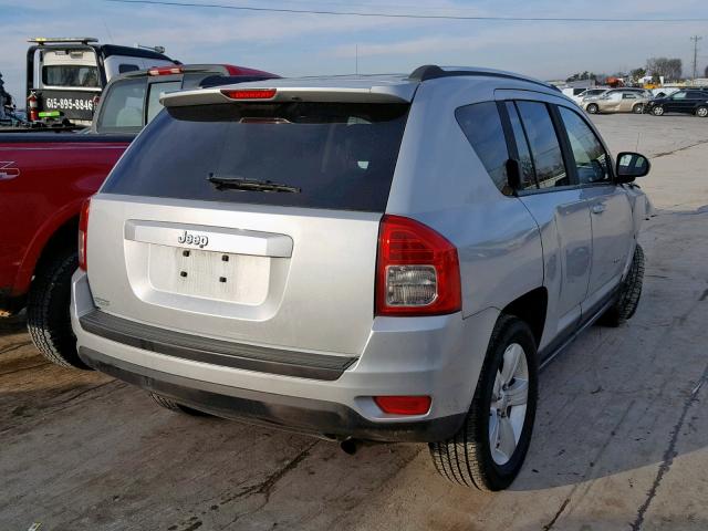 1C4NJCBB0DD222880 - 2013 JEEP COMPASS SP SILVER photo 4