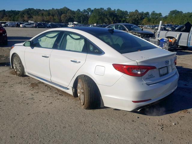 5NPE34AF1FH035066 - 2015 HYUNDAI SONATA SPO WHITE photo 3