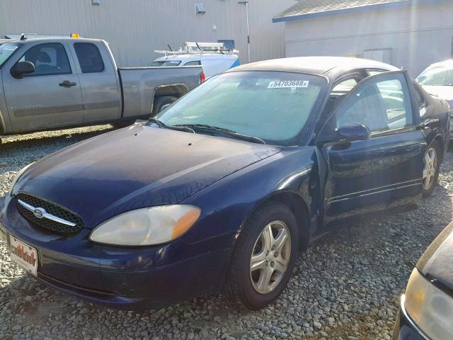 1FAFP56S21A149894 - 2001 FORD TAURUS SEL BLUE photo 2