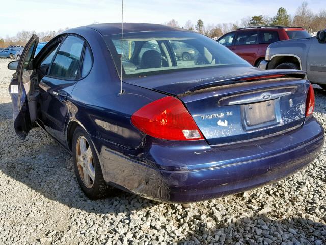 1FAFP56S21A149894 - 2001 FORD TAURUS SEL BLUE photo 3