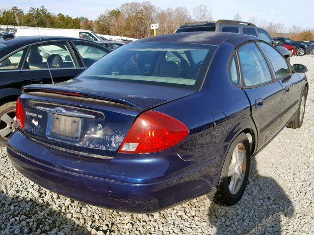 1FAFP56S21A149894 - 2001 FORD TAURUS SEL BLUE photo 4