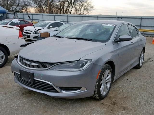 1C3CCCAB2FN695197 - 2015 CHRYSLER 200 LIMITE GRAY photo 2