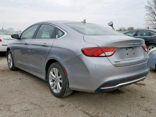 1C3CCCAB2FN695197 - 2015 CHRYSLER 200 LIMITE GRAY photo 3