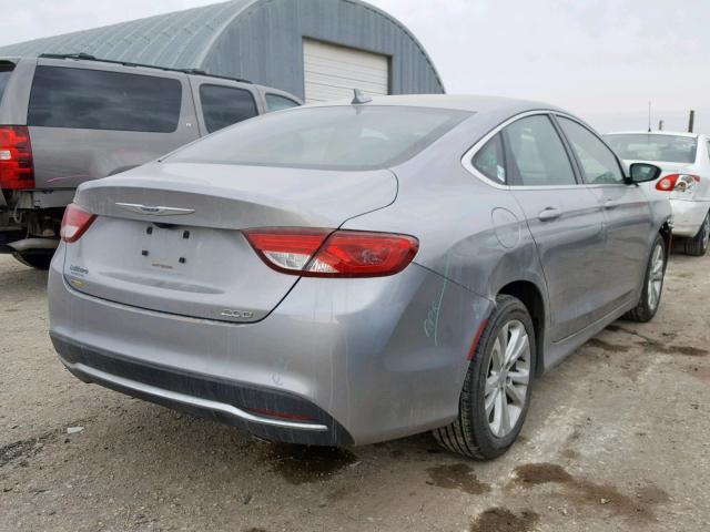 1C3CCCAB2FN695197 - 2015 CHRYSLER 200 LIMITE GRAY photo 4