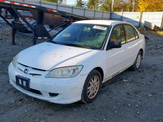 2HGES16544H587413 - 2004 HONDA CIVIC LX WHITE photo 2