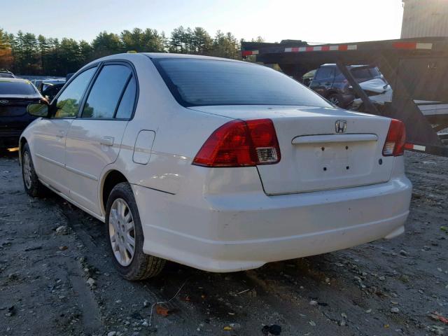 2HGES16544H587413 - 2004 HONDA CIVIC LX WHITE photo 3