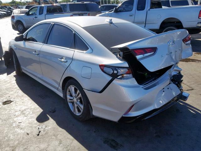 5NPE34AF9JH671002 - 2018 HYUNDAI SONATA SPO SILVER photo 3