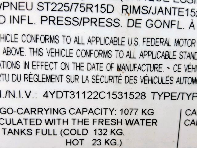 4YDT31122C1531528 - 2012 KEYSTONE SPRINTER WHITE photo 10