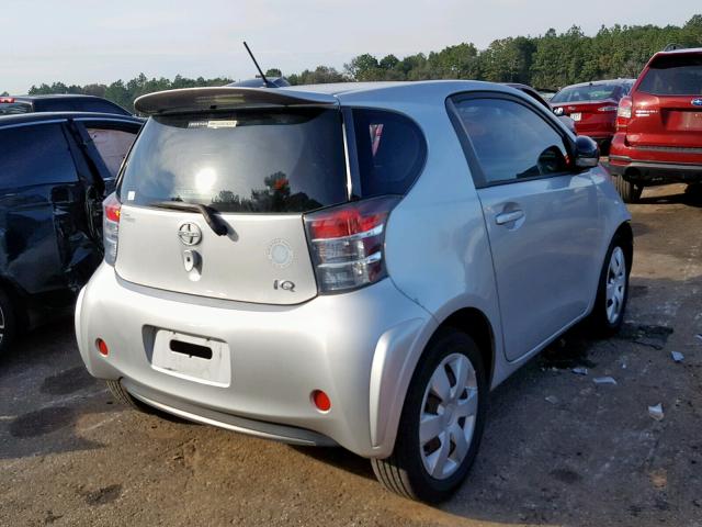 JTNJJXB09CJ010866 - 2012 TOYOTA SCION IQ SILVER photo 4