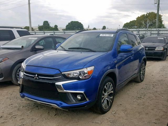 JA4AP4AW8JU001251 - 2018 MITSUBISHI OUTLANDER BLUE photo 2