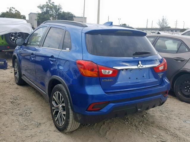 JA4AP4AW8JU001251 - 2018 MITSUBISHI OUTLANDER BLUE photo 3