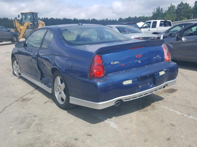 2G1WZ151X49173312 - 2004 CHEVROLET MONTE CARL 蓝色 照片 3