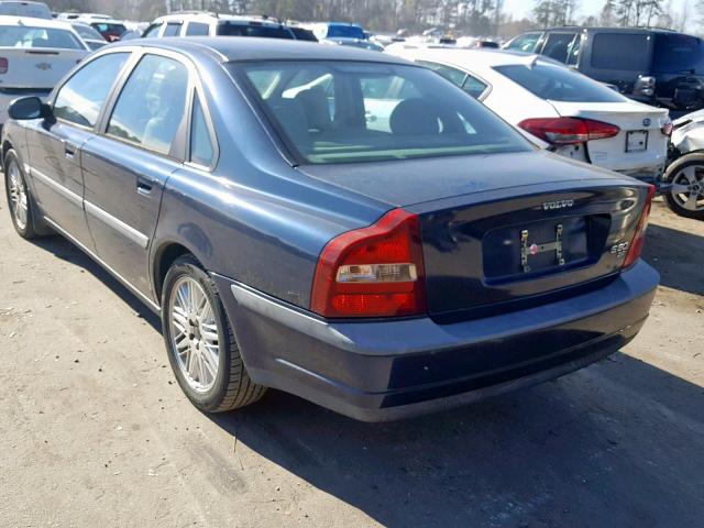 YV1TS92D021248817 - 2002 VOLVO S80 BLUE photo 3