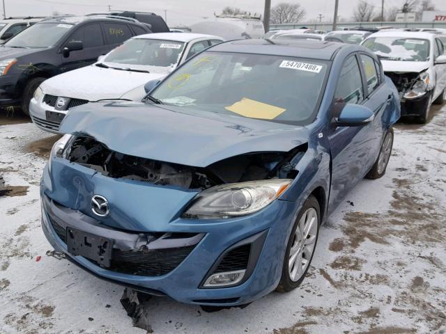 JM1BL1S55A1194485 - 2010 MAZDA 3 S BLUE photo 2