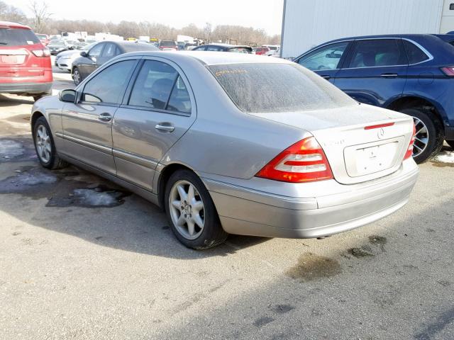 WDBRF61J54E018453 - 2004 MERCEDES-BENZ C 240 TAN photo 3