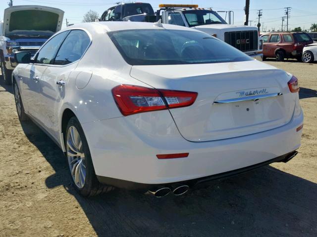 ZAM57XSA0F1151032 - 2015 MASERATI GHIBLI WHITE photo 3