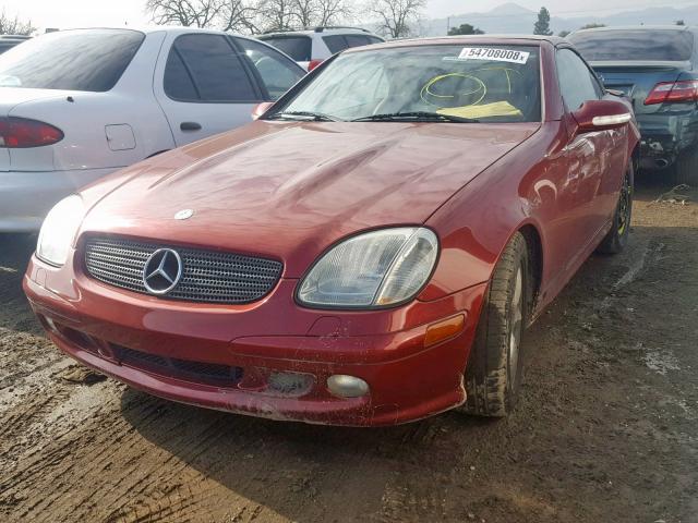 WDBKK65F33F280919 - 2003 MERCEDES-BENZ SLK 320 RED photo 2