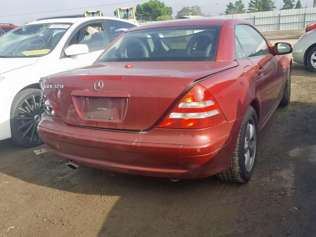 WDBKK65F33F280919 - 2003 MERCEDES-BENZ SLK 320 RED photo 4