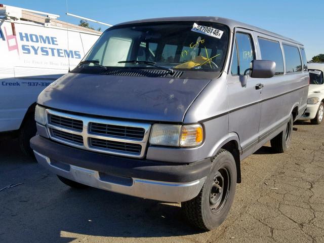 2B7KB31Z1VK525088 - 1997 DODGE RAM VAN B3 GRAY photo 2