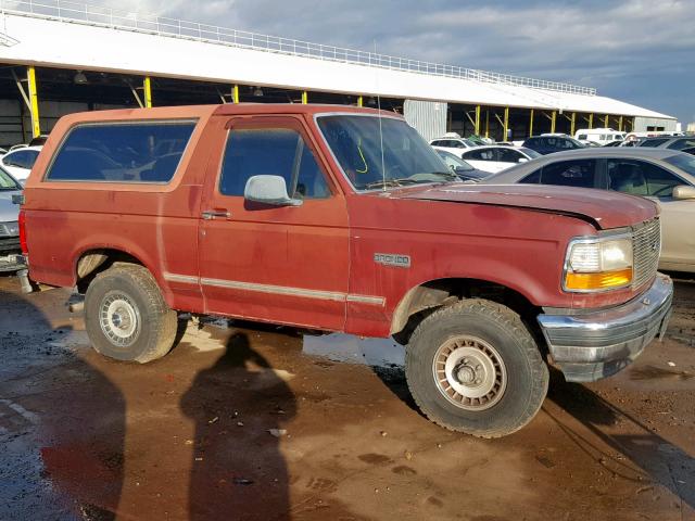 1FMEU15N8PLA89650 - 1993 FORD BRONCO U10 BURGUNDY photo 9