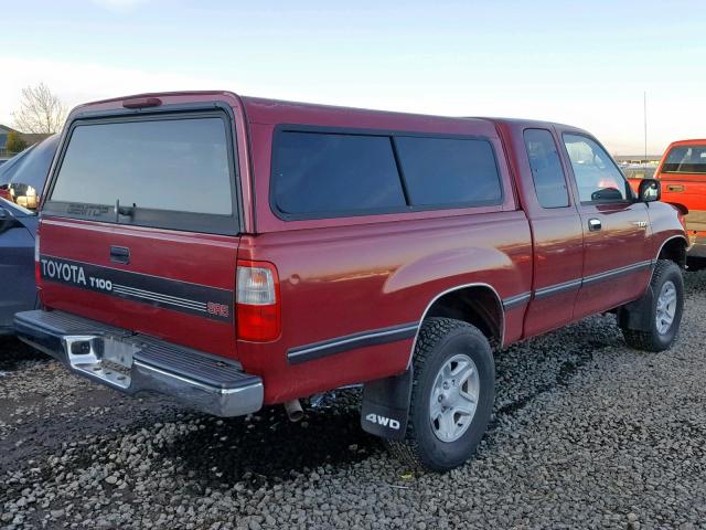 JT4UN24DXW0055771 - 1998 TOYOTA T100 XTRAC MAROON photo 4