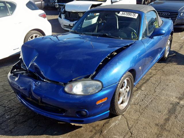 JM1NB3535X0130791 - 1999 MAZDA MX-5 MIATA BLUE photo 2