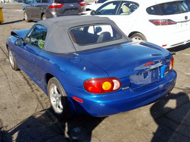 JM1NB3535X0130791 - 1999 MAZDA MX-5 MIATA BLUE photo 3