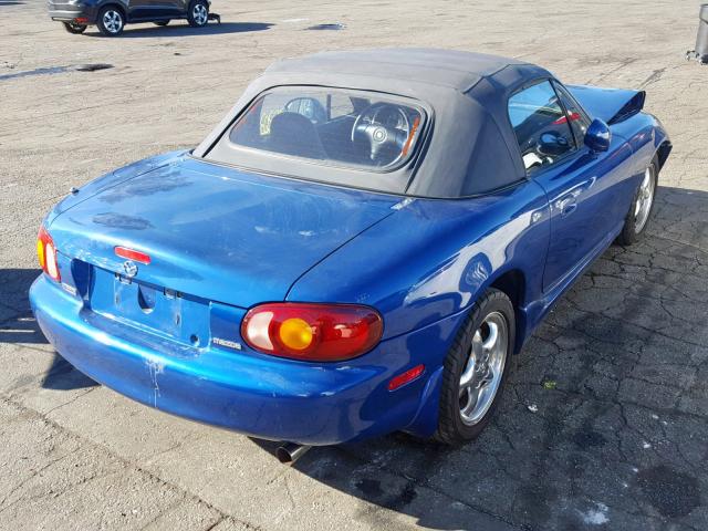 JM1NB3535X0130791 - 1999 MAZDA MX-5 MIATA BLUE photo 4