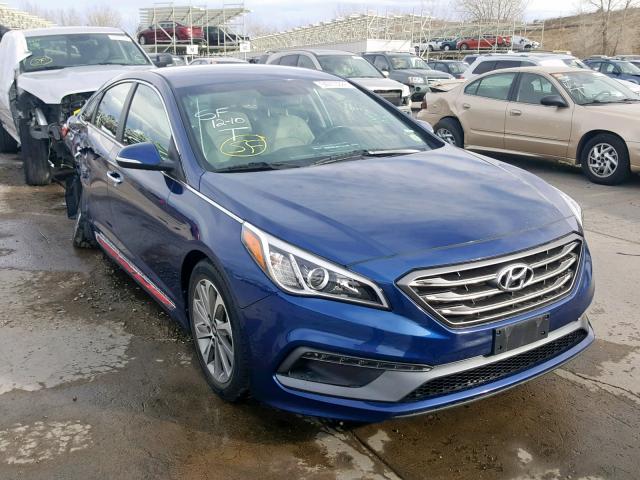 5NPE34AF2FH217259 - 2015 HYUNDAI SONATA SPO BLUE photo 1