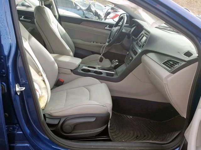 5NPE34AF2FH217259 - 2015 HYUNDAI SONATA SPO BLUE photo 5