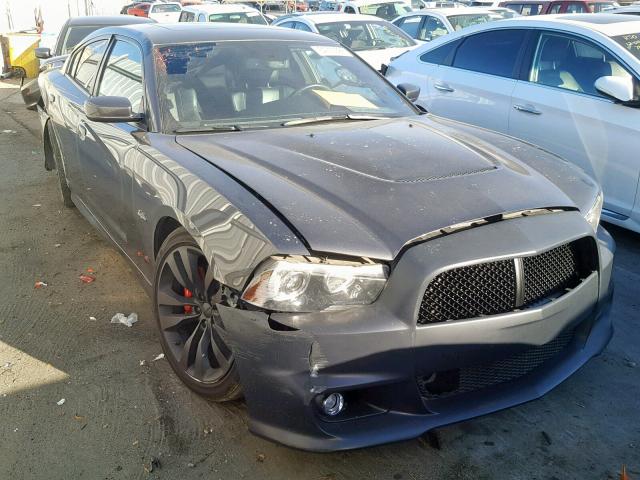 2C3CDXEJ2EH159119 - 2014 DODGE CHARGER SR GRAY photo 1