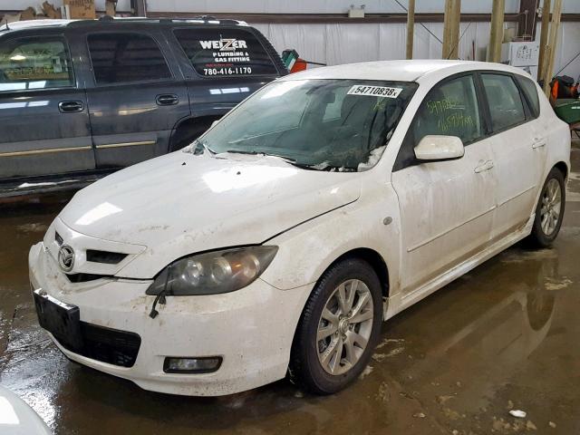 JM1BK343281856494 - 2008 MAZDA 3 HATCHBAC WHITE photo 2