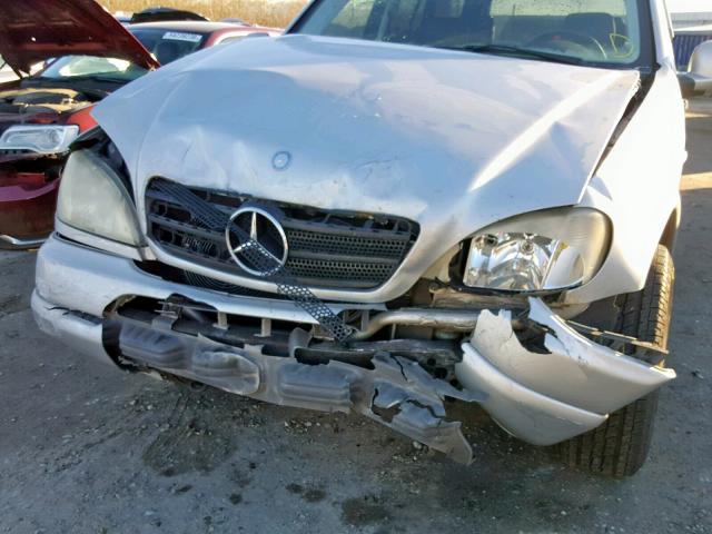 4JGAB54E51A275176 - 2001 MERCEDES-BENZ ML 320 SILVER photo 9