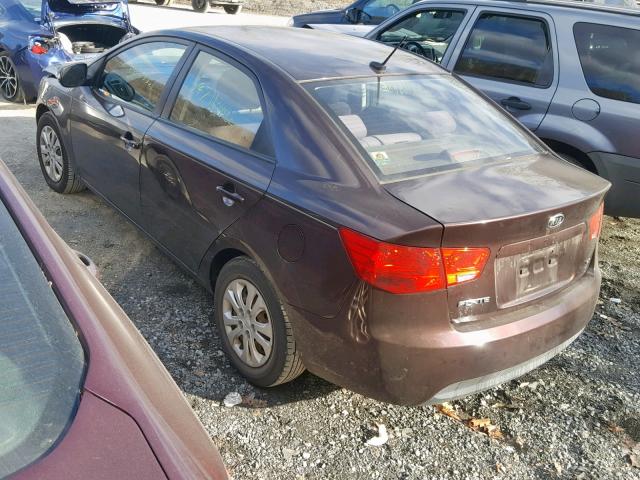 KNAFU4A23A5842984 - 2010 KIA FORTE EX BURGUNDY photo 3