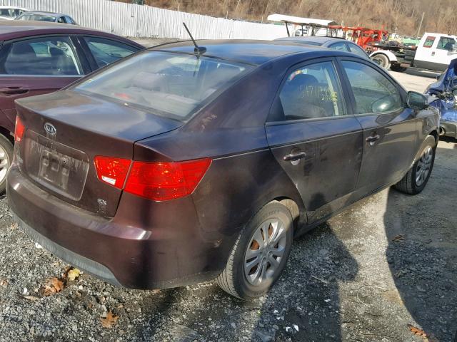 KNAFU4A23A5842984 - 2010 KIA FORTE EX BURGUNDY photo 4