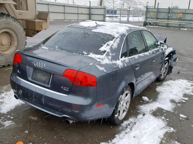 WAUDF78E88A053315 - 2008 AUDI A4 2.0T QU GRAY photo 4