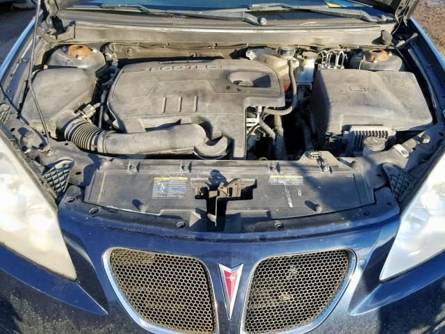 1G2ZG57B294195276 - 2009 PONTIAC G6 BLUE photo 7