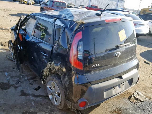 KNDJN2A20E7094090 - 2014 KIA SOUL BLACK photo 3