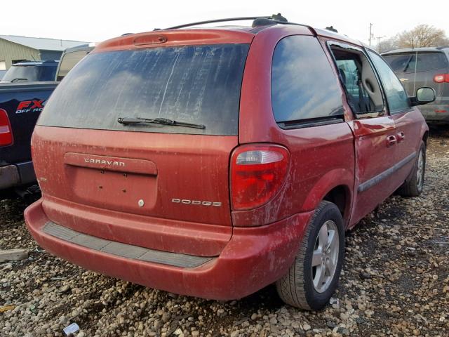 1D4GP45R66B518395 - 2006 DODGE CARAVAN SX MAROON photo 4