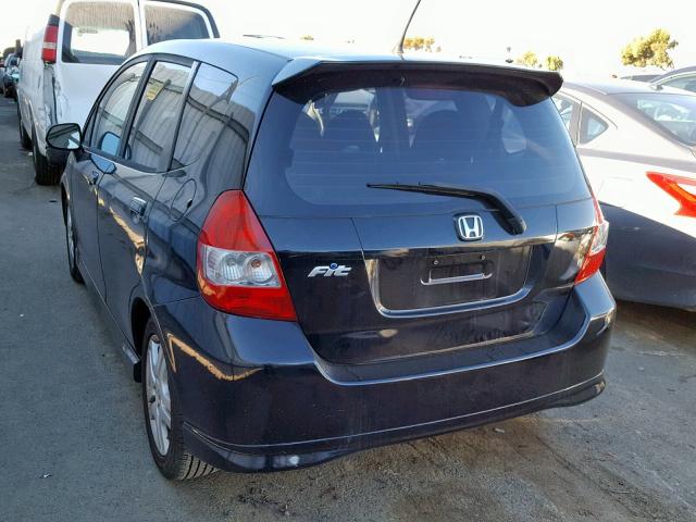 JHMGD38667S035622 - 2007 HONDA FIT S 黑色 照片 3