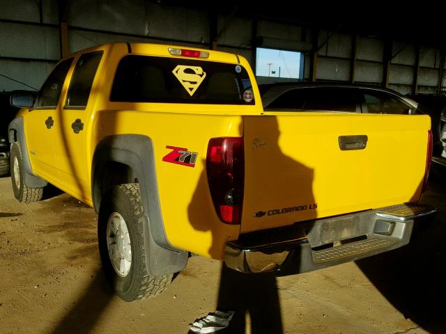 1GCDS136658245525 - 2005 CHEVROLET COLORADO YELLOW photo 3