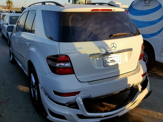 4JGBB5GB6AA557168 - 2010 MERCEDES-BENZ ML 350 WHITE photo 3