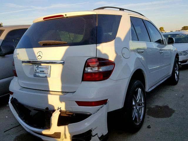 4JGBB5GB6AA557168 - 2010 MERCEDES-BENZ ML 350 WHITE photo 4