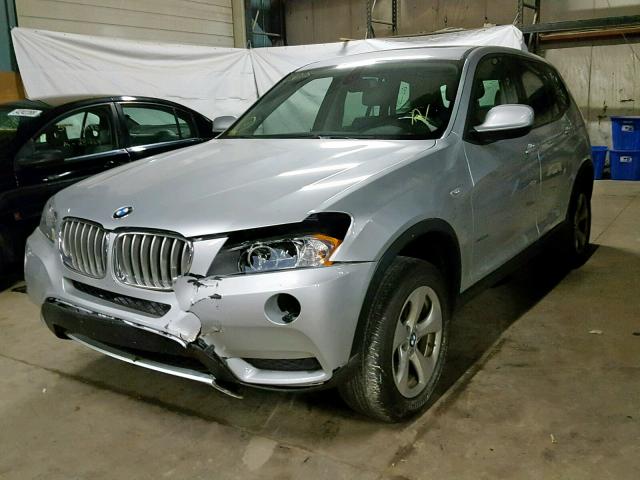 5UXWX5C50CL724007 - 2012 BMW X3 XDRIVE2 SILVER photo 2